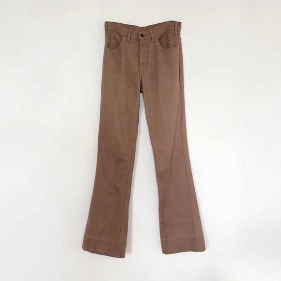 vintage 60s 70s Levi's cotton 517 pants baby flare bell sta-prest 29 fits 27 28 - Picture 1 of 4